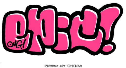 Detail Graffiti Black Pink Nomer 22