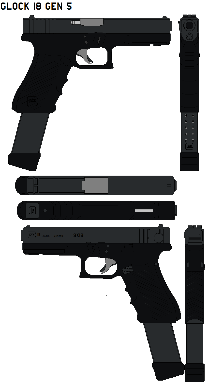 Detail Glock 18 Handgun Nomer 48