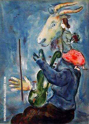 Detail Goat Playing Violin Painting Nomer 4