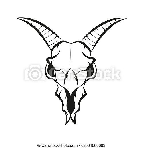 Detail Goat Skull Clipart Nomer 11