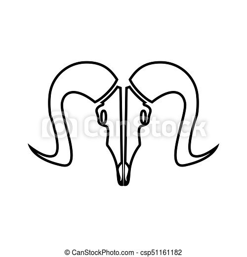 Detail Goat Skull Clipart Nomer 19