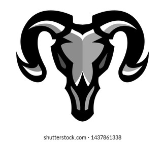Detail Goat Skull Clipart Nomer 10