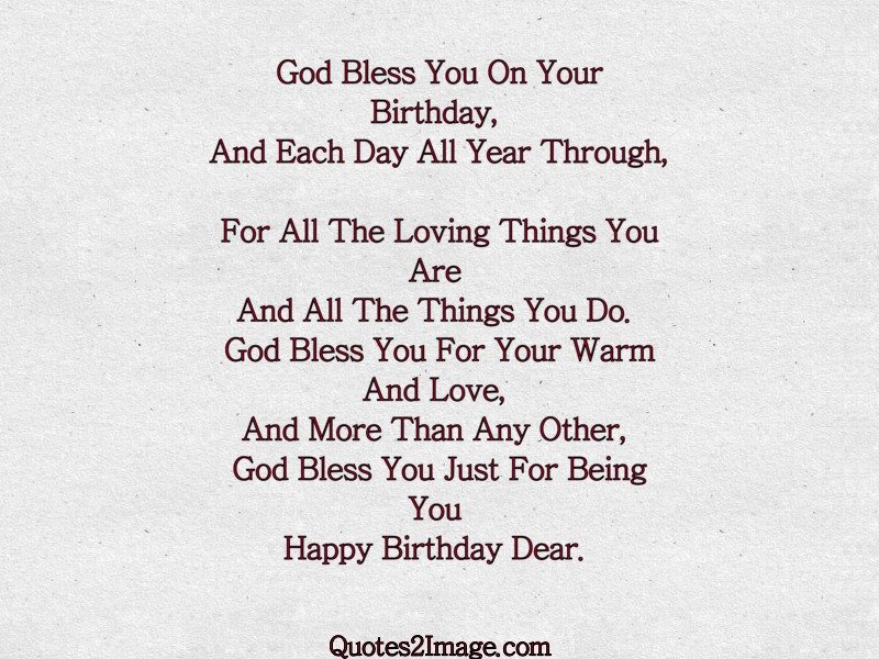 Detail God Bless You On Your Birthday Quotes Nomer 18