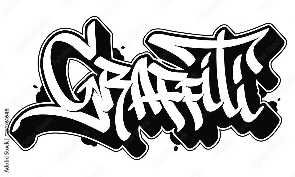 Detail Graffiti Black Nomer 18