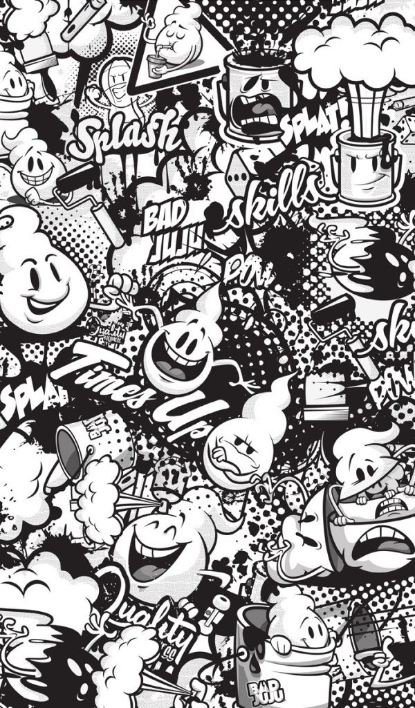 Detail Graffiti Black White Wallpaper Nomer 4