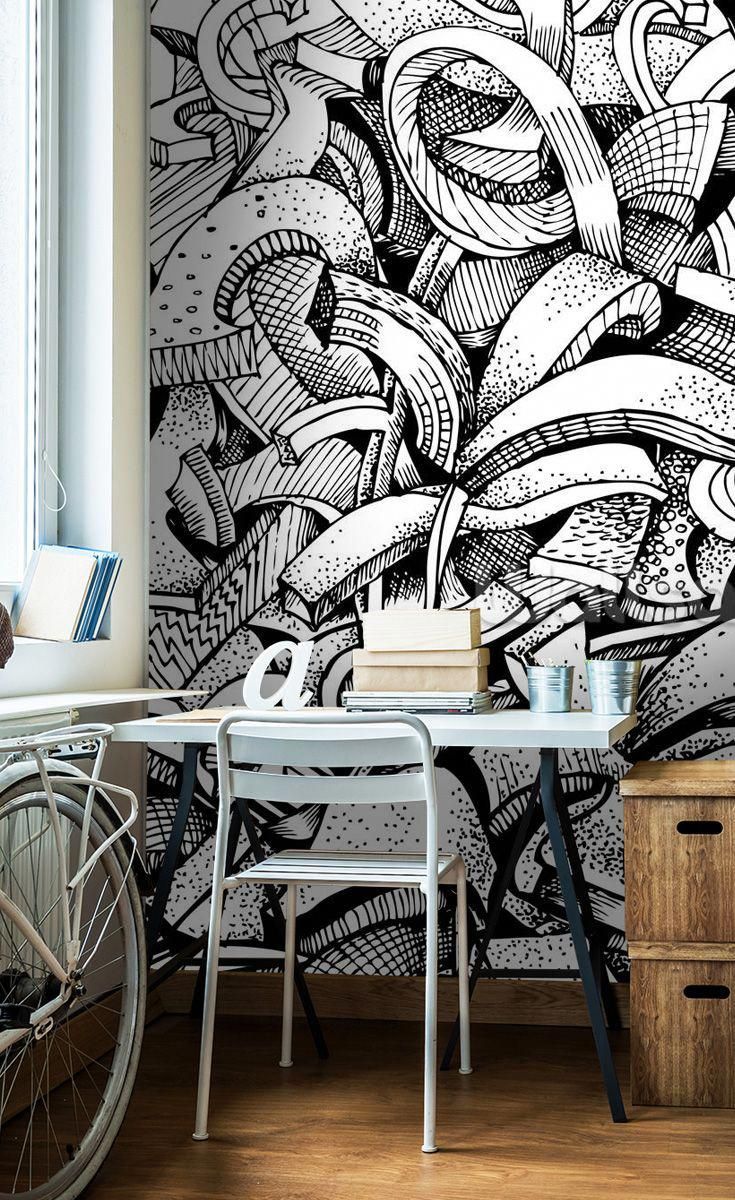 Detail Graffiti Black White Wallpaper Nomer 32