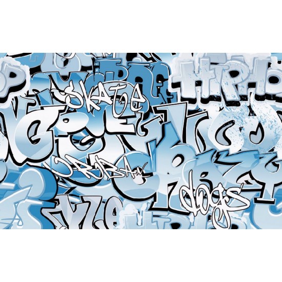 Detail Graffiti Blue Nomer 10