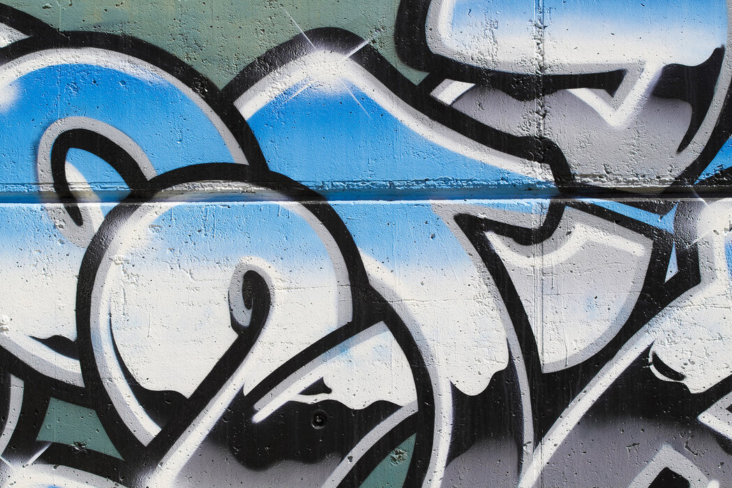 Detail Graffiti Blue Nomer 11