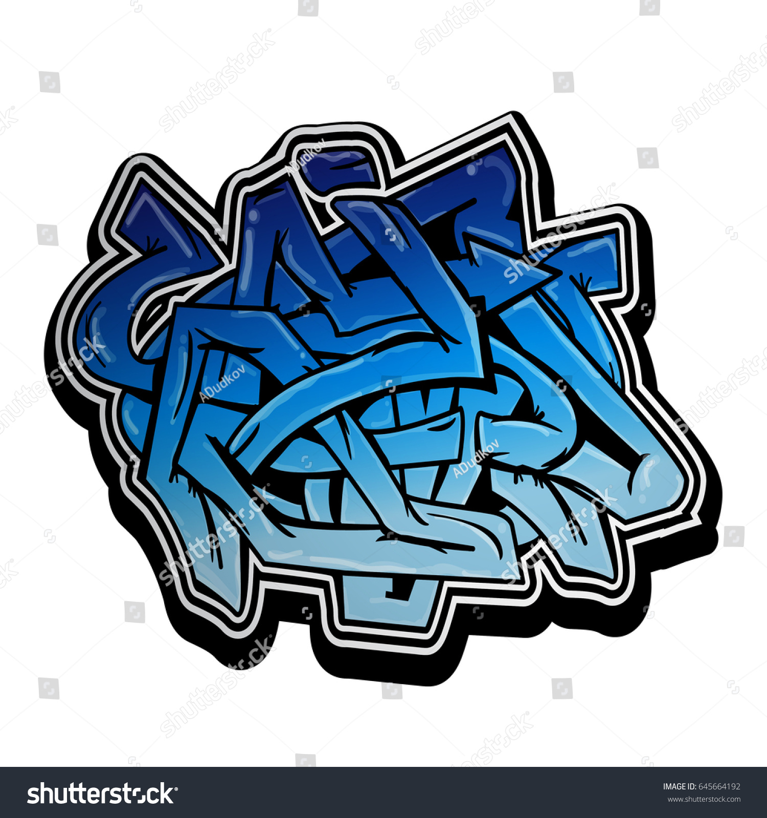 Detail Graffiti Blue Nomer 28