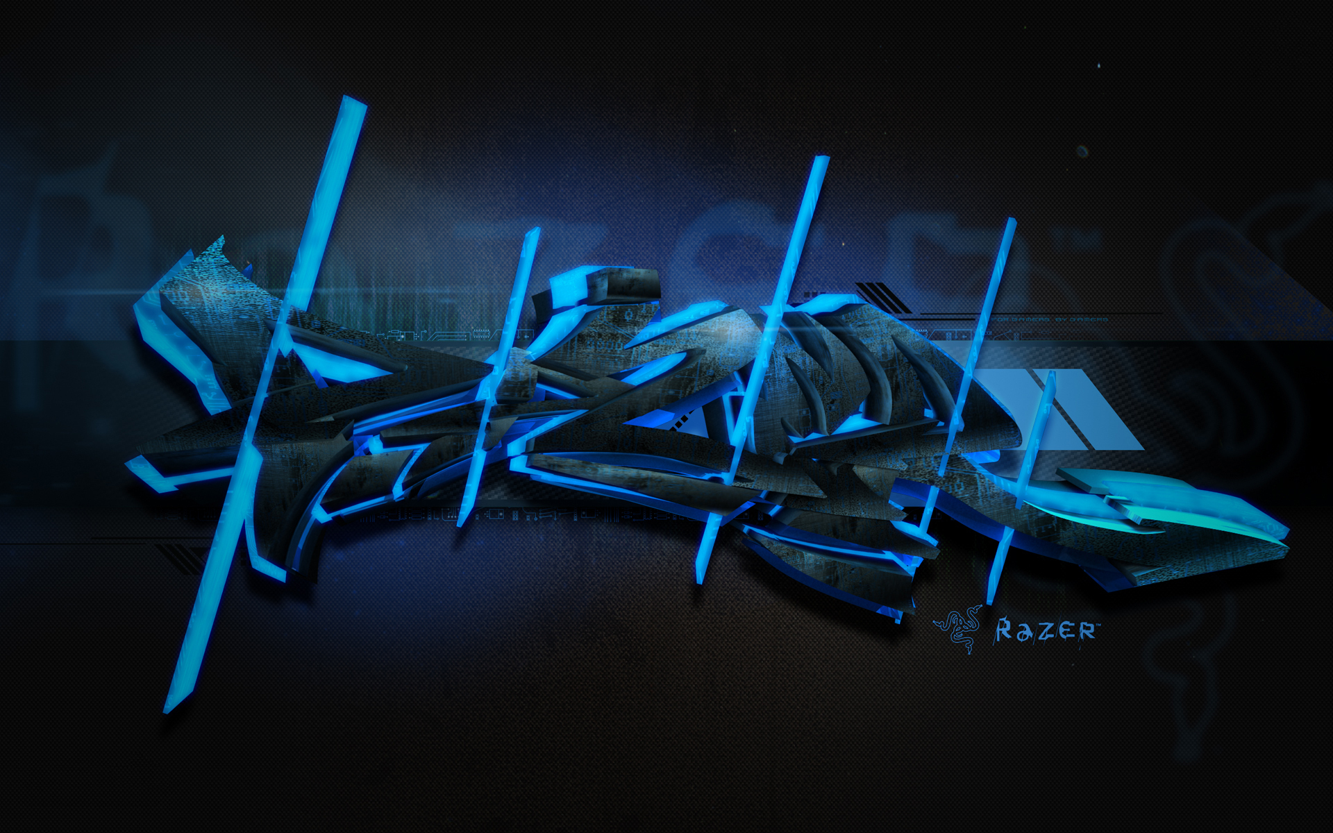 Detail Graffiti Blue Nomer 30