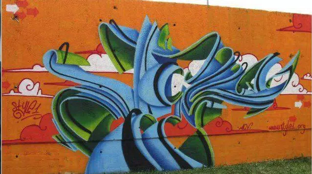 Detail Graffiti Blue Pendidikan Nomer 2