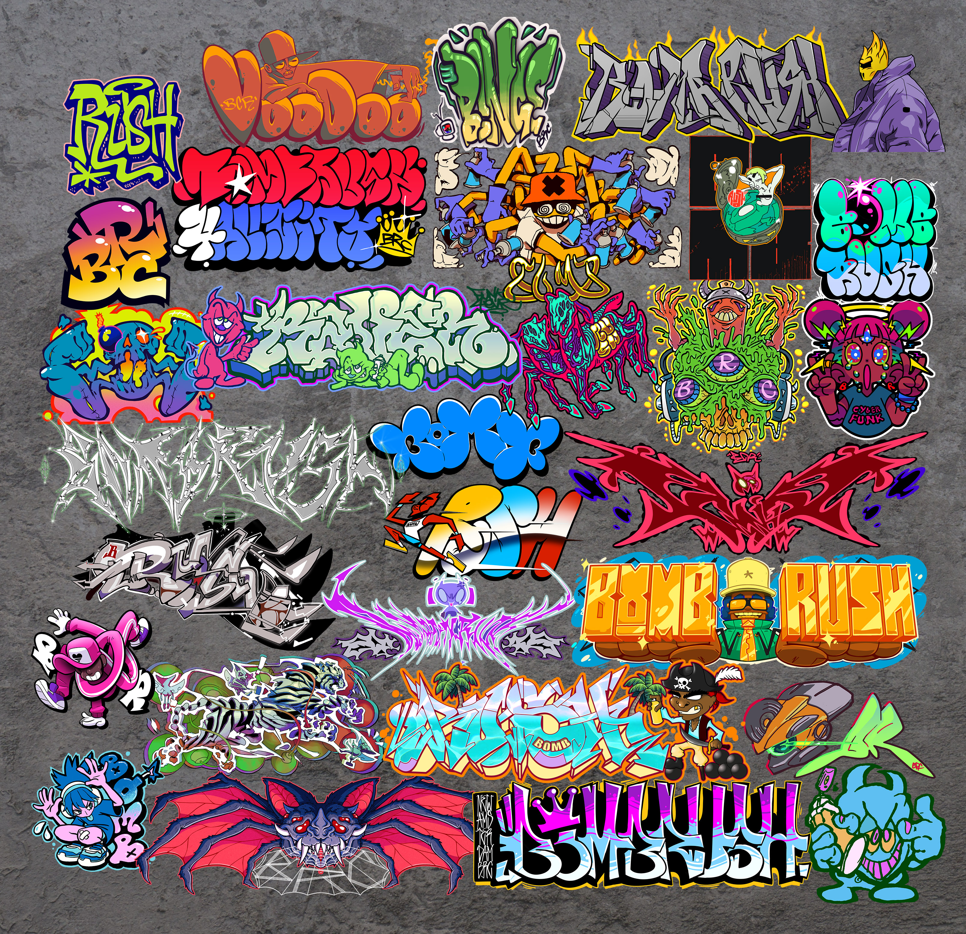 Detail Graffiti Bom Nomer 44