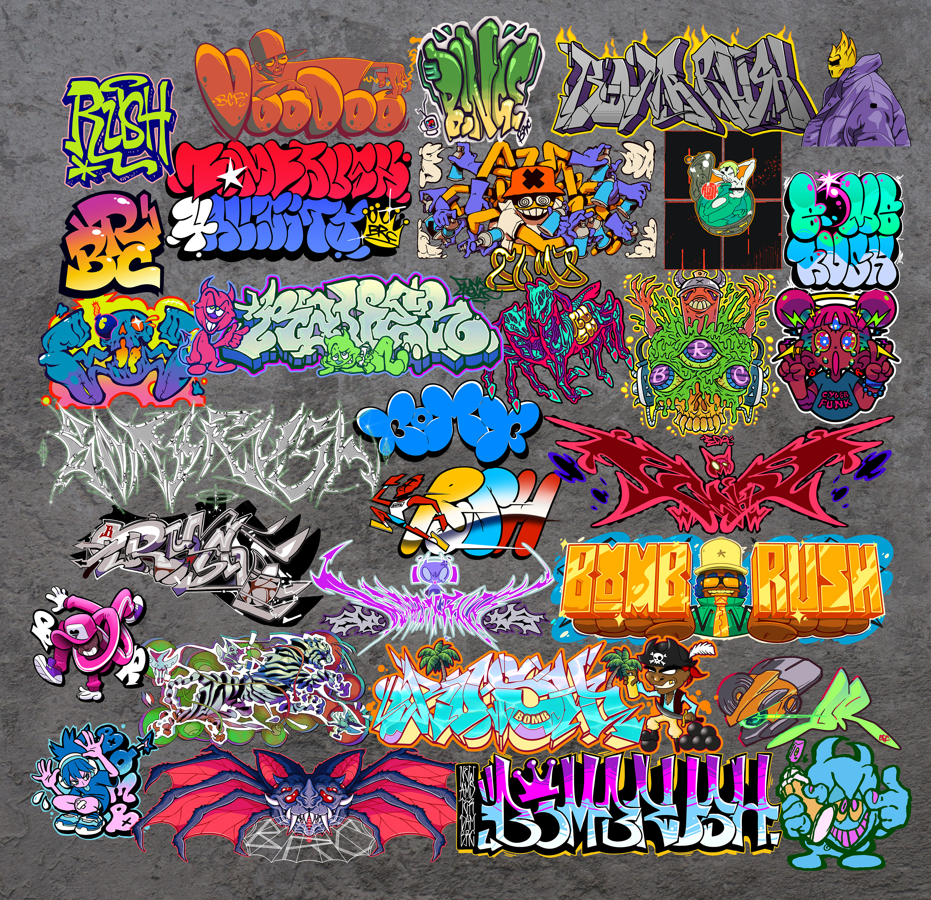 Detail Graffiti Bomb Character Nomer 44