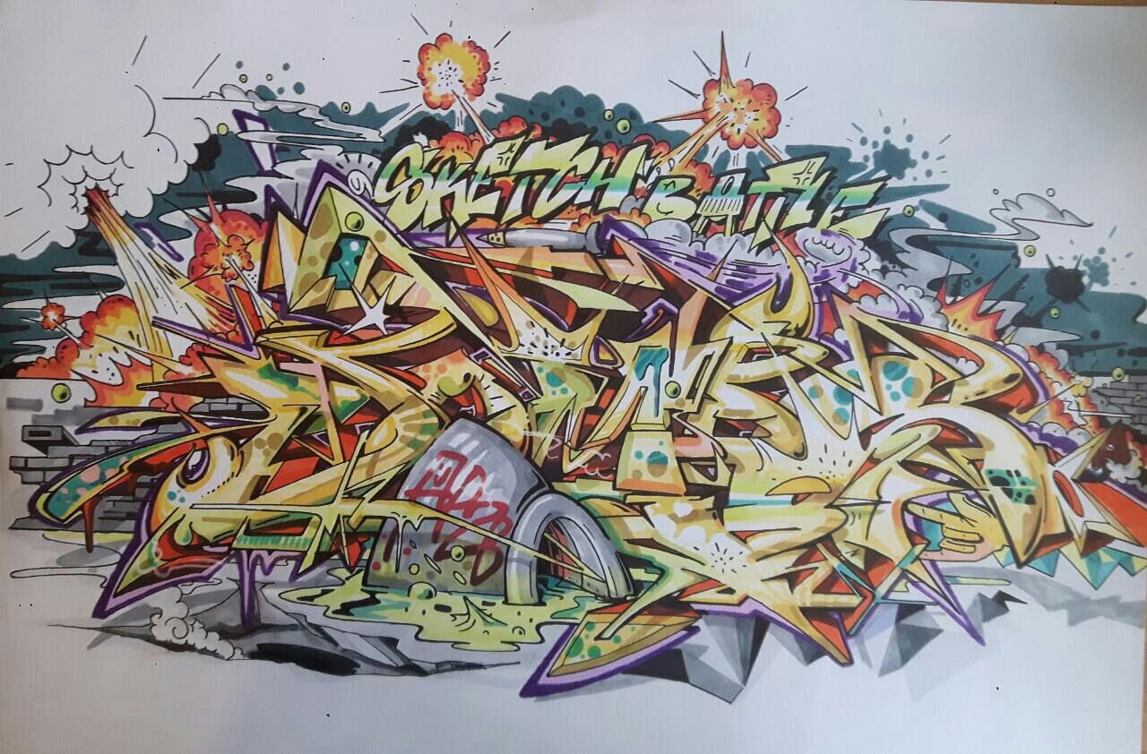 Detail Graffiti Bombing Sketch Nomer 14