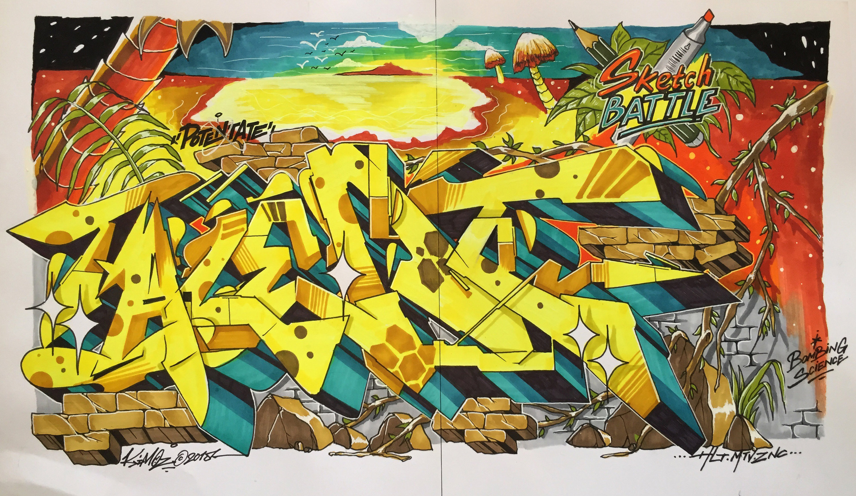 Detail Graffiti Bombing Sketch Nomer 19
