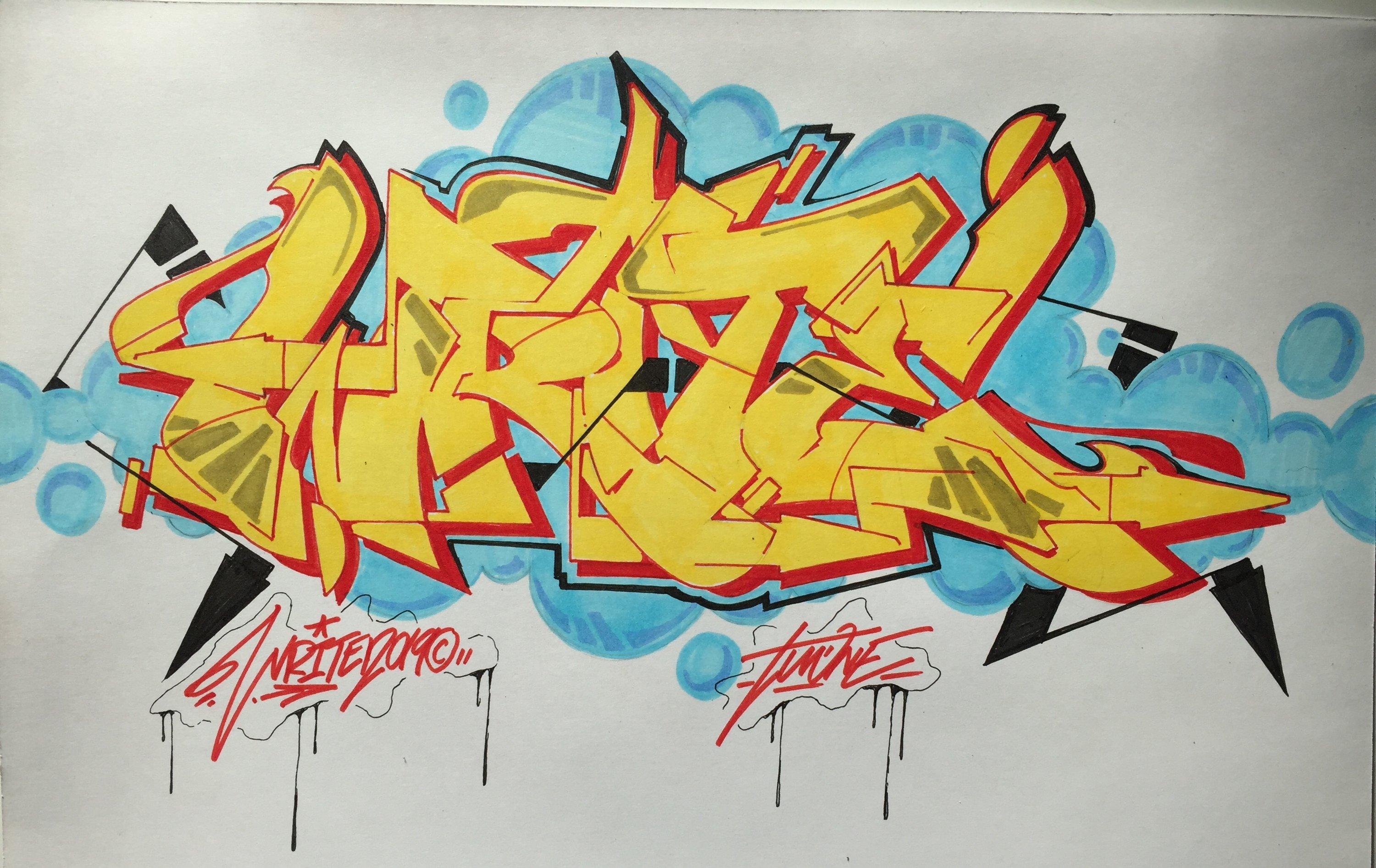 Detail Graffiti Bombing Sketch Nomer 4