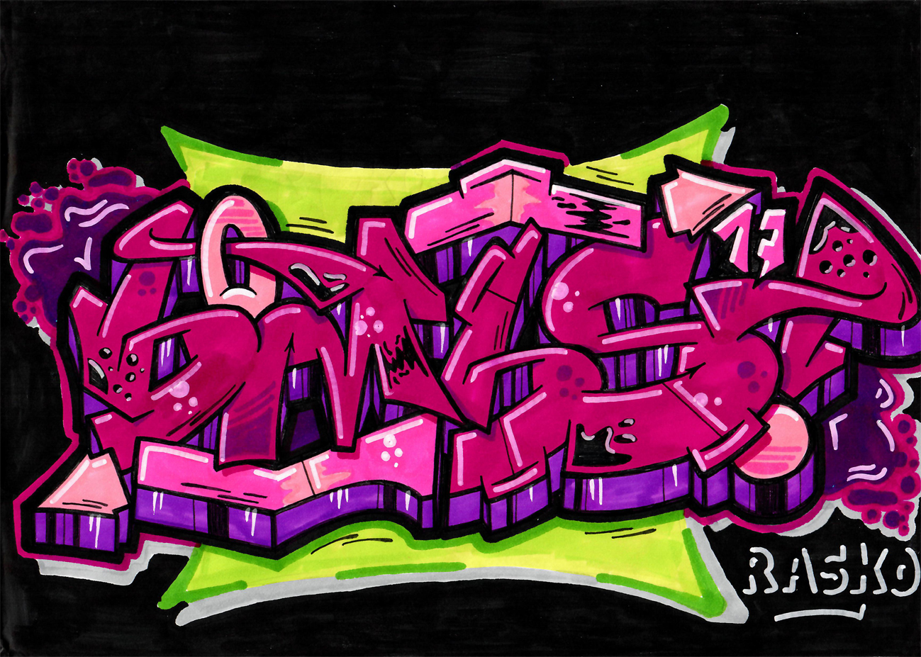 Detail Graffiti Bombing Sketch Nomer 48