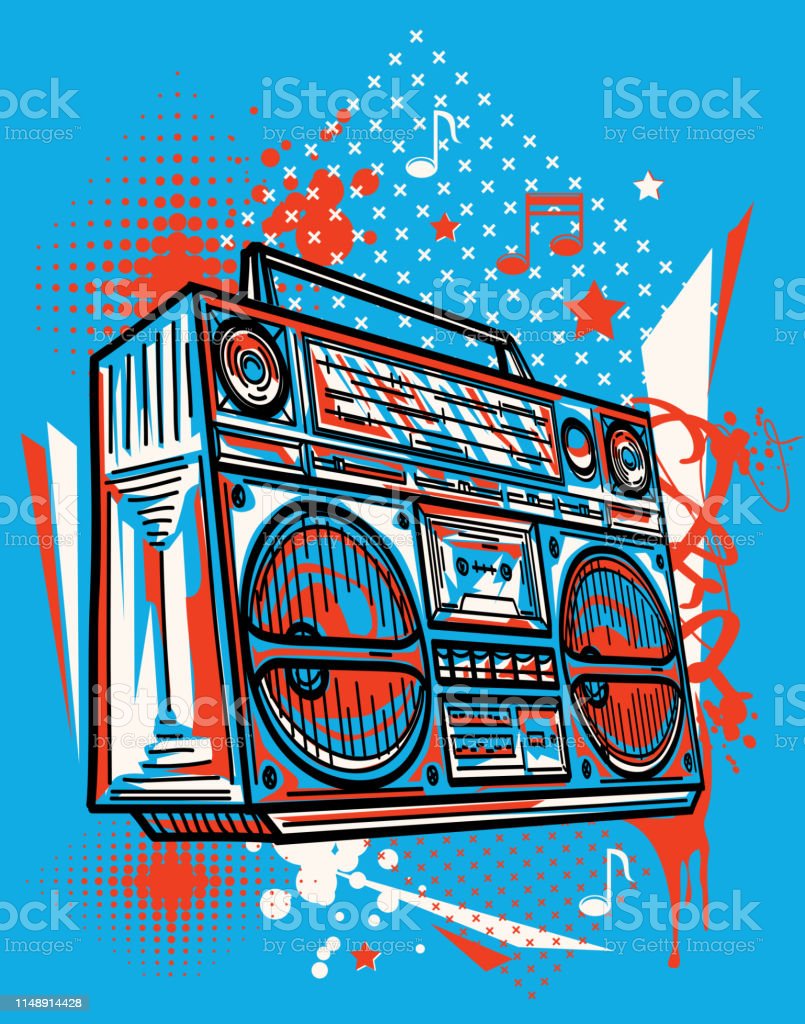 Detail Graffiti Boombox Nomer 4