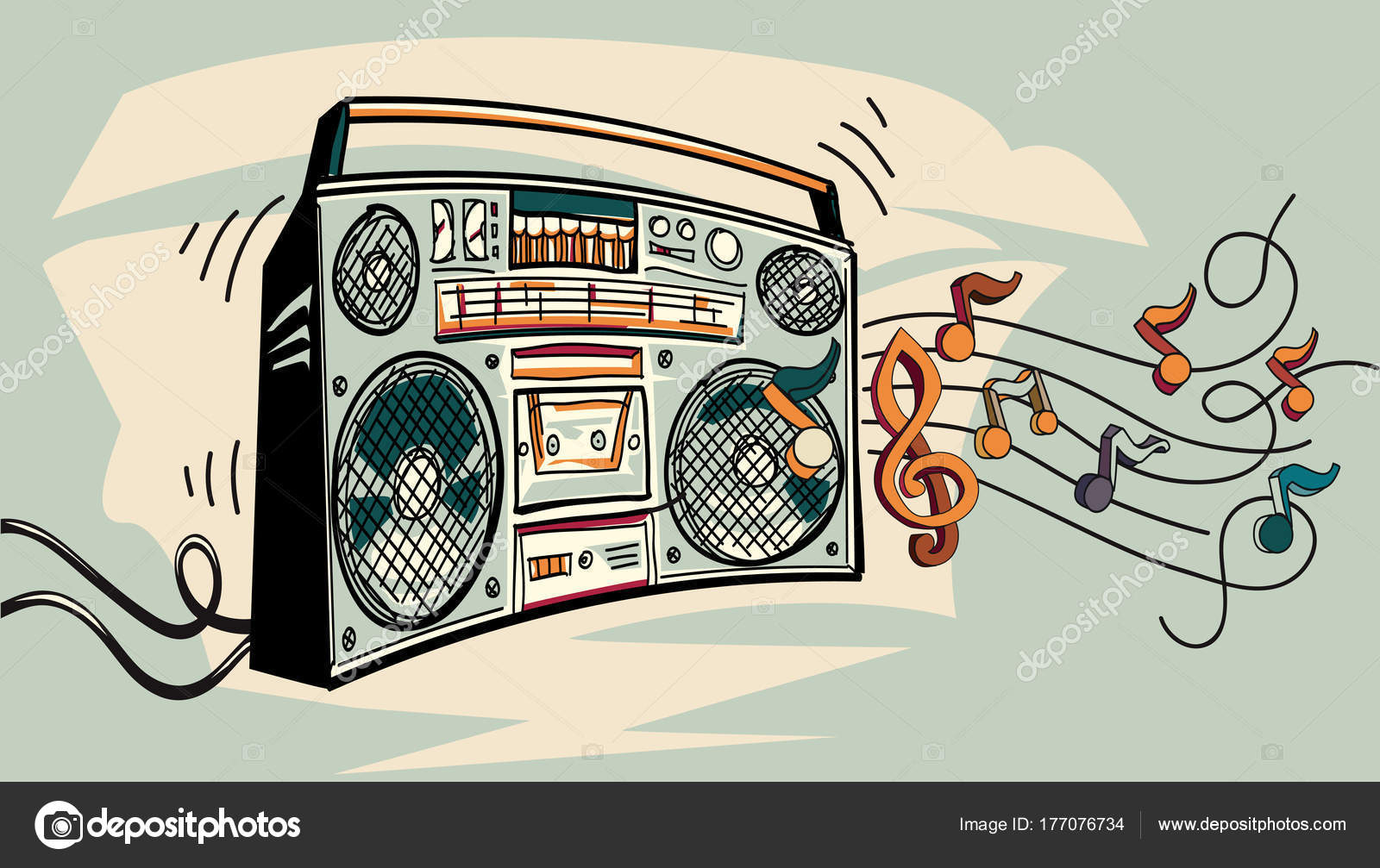 Detail Graffiti Boombox Nomer 55