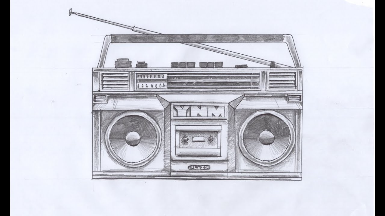 Detail Graffiti Boombox Drawings Nomer 4