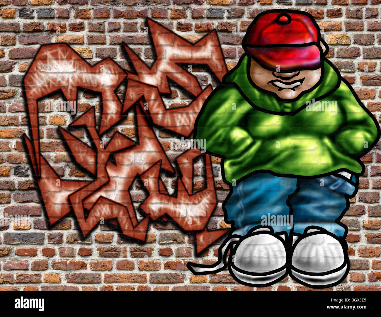 Detail Graffiti Brick Wall Nomer 50