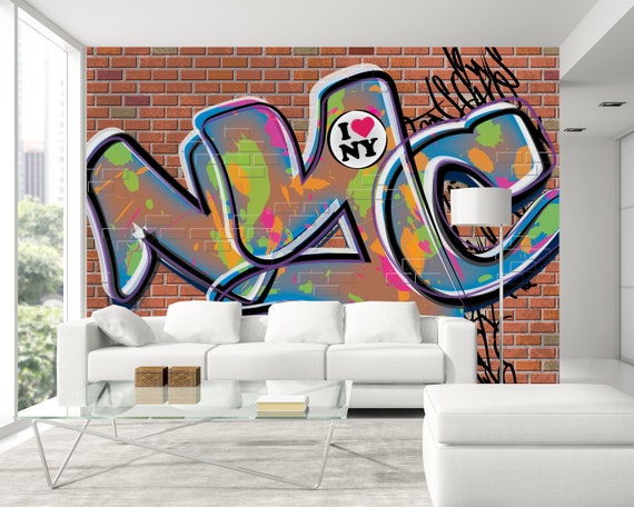 Detail Graffiti Brick Wallpaper Nomer 32