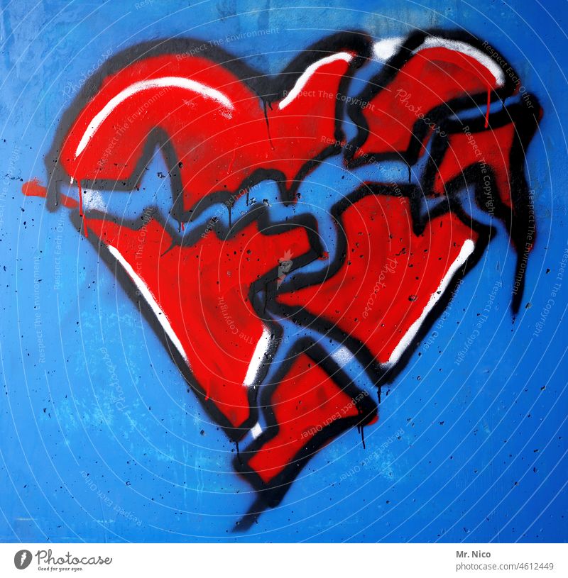 Detail Graffiti Broken Heart Nomer 10