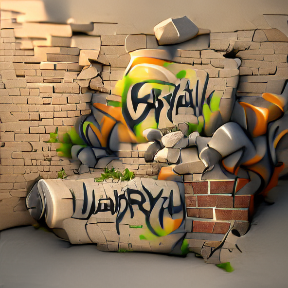 Detail Graffiti Broken Wall Nomer 3