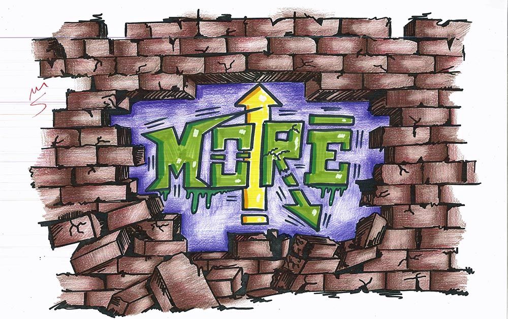 Detail Graffiti Broken Wall Nomer 5