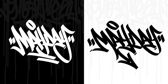 Detail Graffiti Bubble Nama Nomer 24