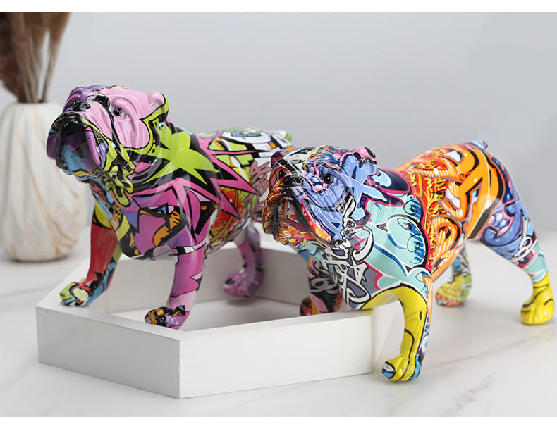 Detail Graffiti Bulldog Figurine Nomer 14