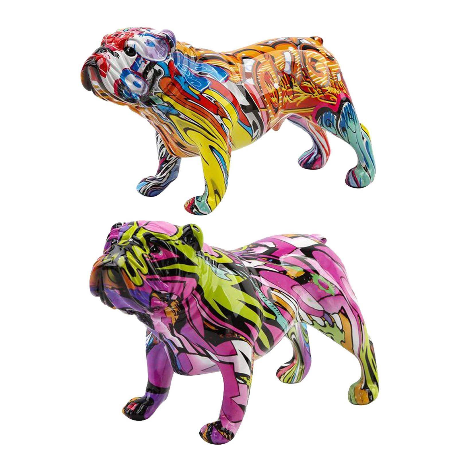 Detail Graffiti Bulldog Figurine Nomer 19