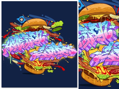 Detail Graffiti Burger Nomer 5