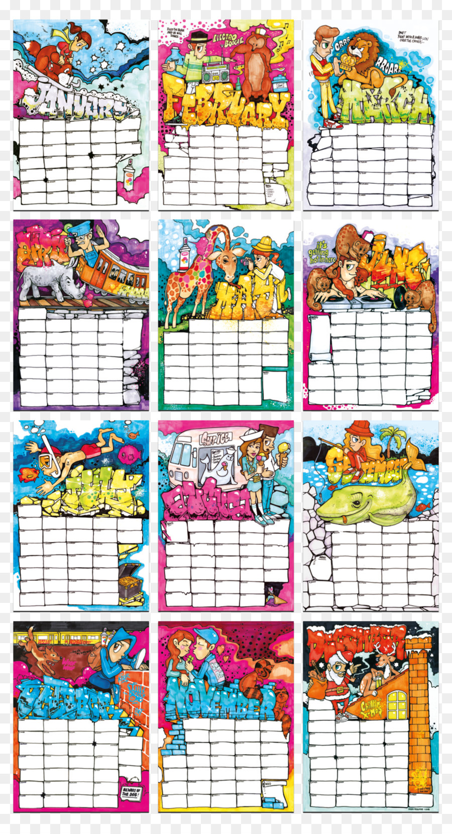 Graffiti Calendar Png - KibrisPDR