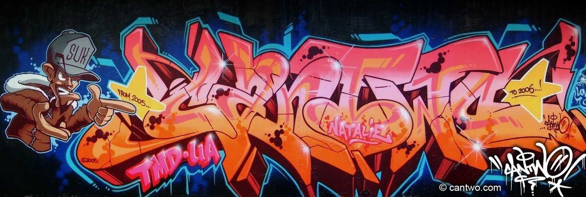 Detail Graffiti Cantwo Nomer 16