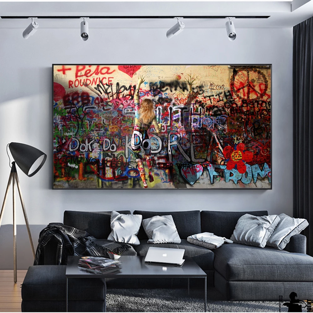 Detail Graffiti Canvas Art Nomer 10