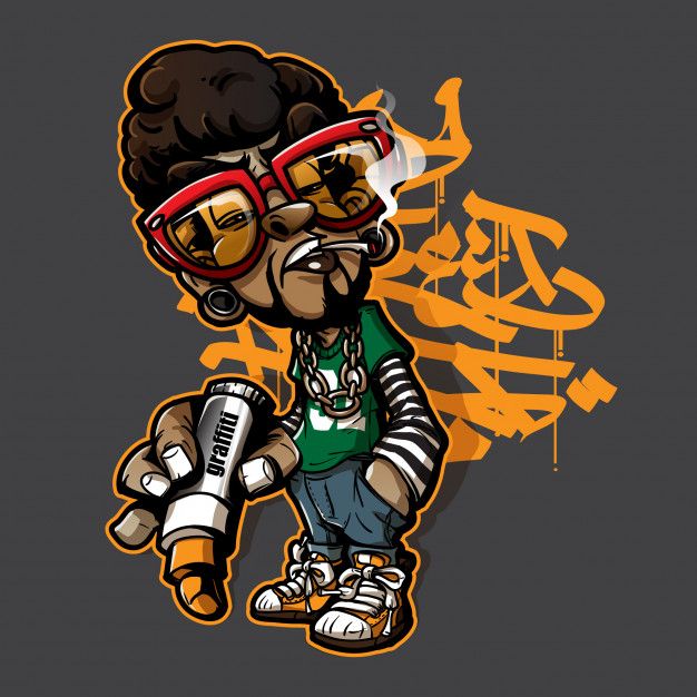 Detail Graffiti Caracter Happy Nomer 13