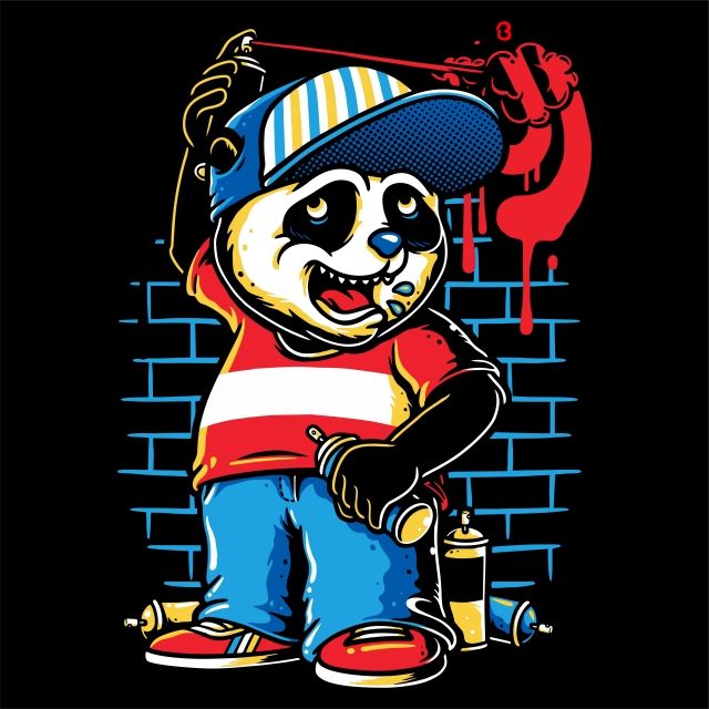 Detail Graffiti Caracter Happy Nomer 7
