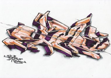 Detail Graffiti Ces Sketsa Nomer 17