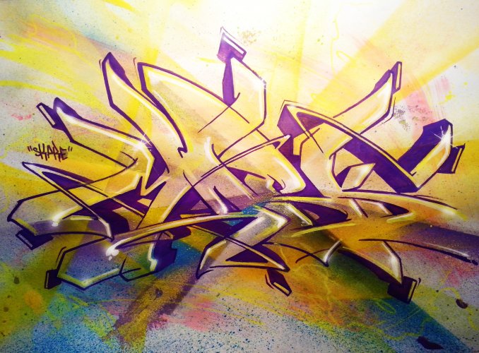 Detail Graffiti Ces Sketsa Nomer 6