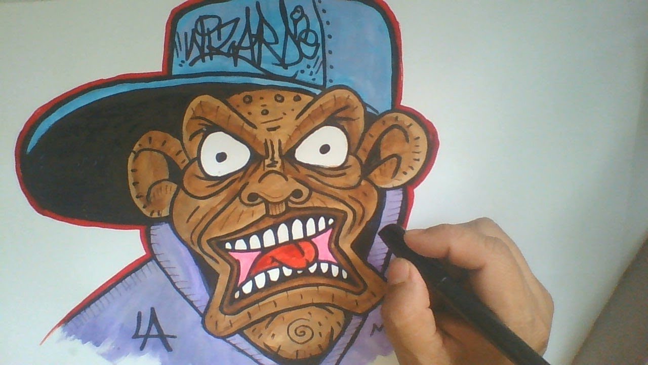 Detail Graffiti Character Cartoon Sketch Nomer 10