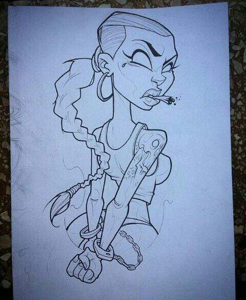 Detail Graffiti Character Cartoon Sketch Nomer 45