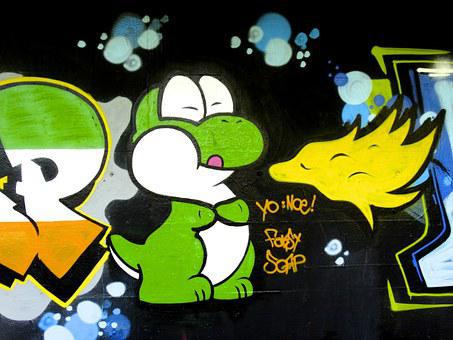 Detail Graffiti Character Dino Nomer 23