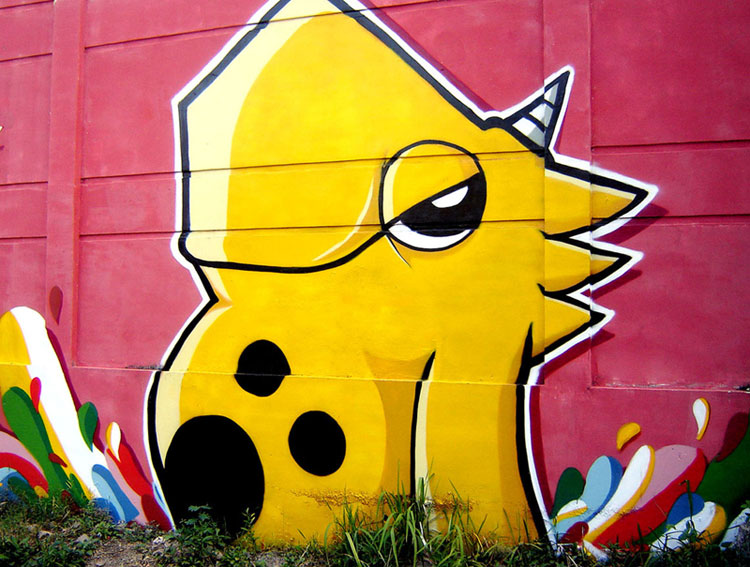 Detail Graffiti Character Dino Nomer 31