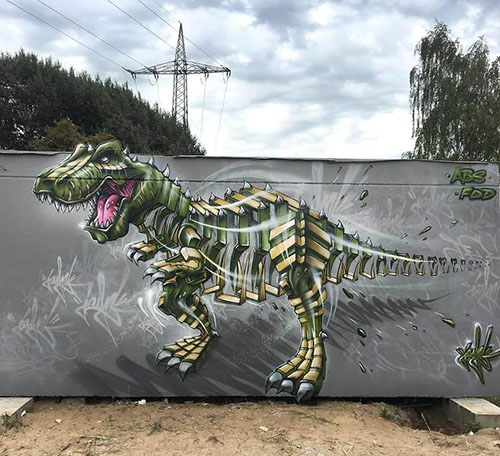 Detail Graffiti Character Dino Nomer 38
