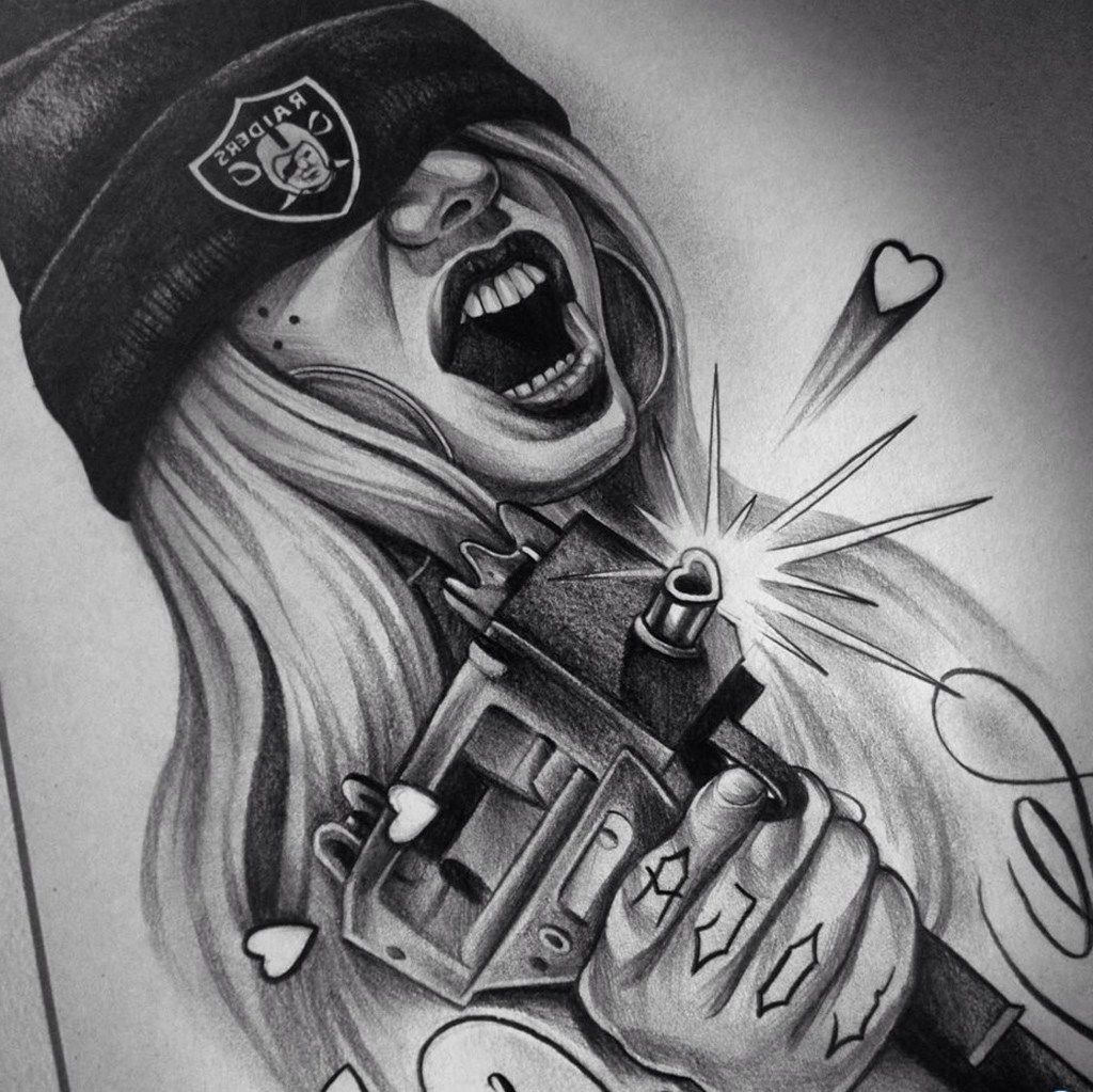 Detail Graffiti Character Girl Gangster Nomer 25