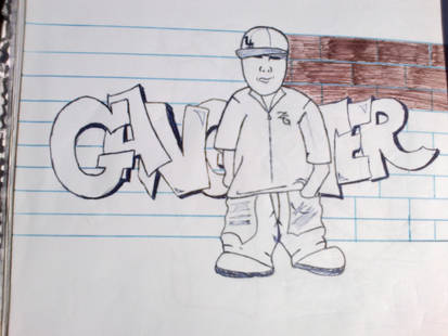 Detail Graffiti Character Girl Gangster Nomer 44