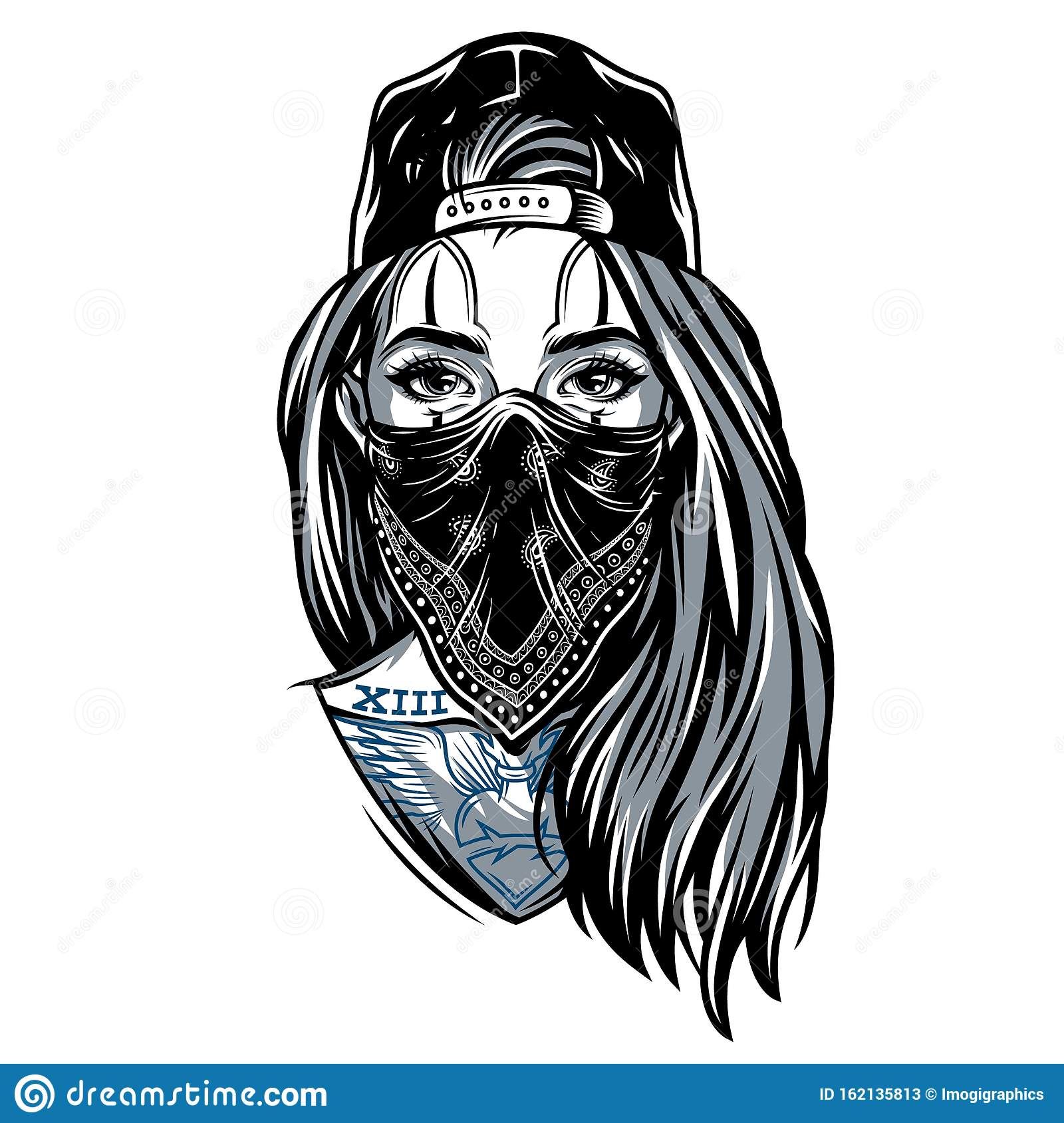 Detail Graffiti Character Girl Gangster Nomer 8