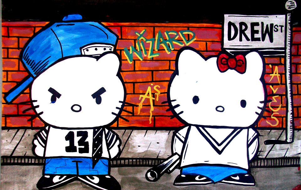Detail Graffiti Character Hello Kitty Nomer 8