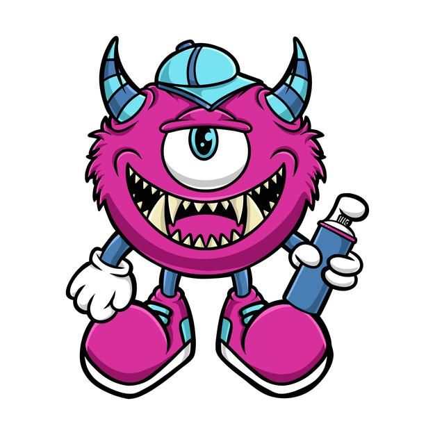Detail Graffiti Character Monster Nomer 25